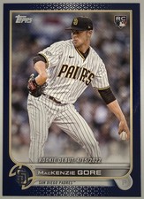 2022 Topps Update Royal Blue Rookie MACKENZIE GORE #US294 San Diego Padres RC