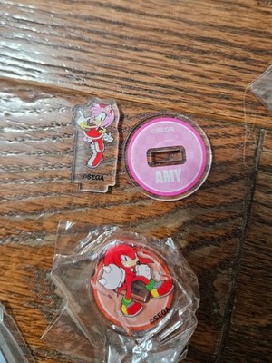 Sonic the hedgehog Amy Rose &  knuckles the echidna acrylic stand set