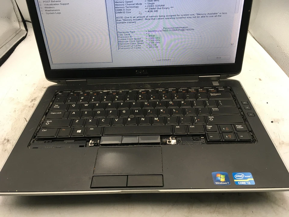 DELL LATITUDE E6430S - BOOTS TO BIOS - INTEL I3 3120M - 4GB RAM - 14" - READ -BB - Image 3 of 4