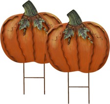 Pumpkin Garden Stakes Yard Sign Outdoor Fall Decor Autumn Yard Stake Art