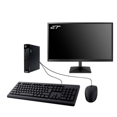 PC Lenovo M73 Tiny Bildschirm 27'' Intel I3-4130T RAM 8GB SSD 240GB W11 Wifi