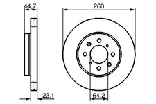 2x Bremsscheibe BOSCH 0 986 479 226 für HONDA EU EP EV CIVIC 7 Hatchback CTDi