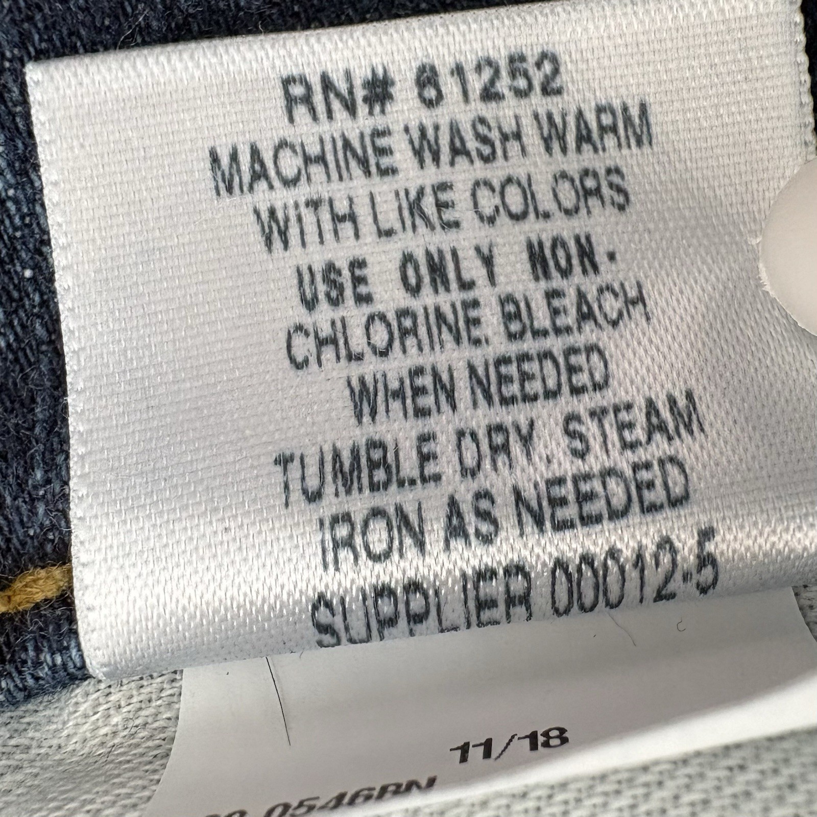 Foundry Supply Jeans Men Size 48 x 29 Blue Straight Flex Measures 46x28 image 10