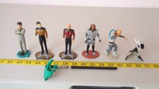 Star Trek TNG Lot of 5 Figures 4-in Hamilton Gifts 1 pencil topper 1 ship