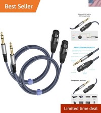 2 Pack 1/4 TRS Male to 3Pin XLR Female Microphone Cable,Balanced 6.35mm TRS t...