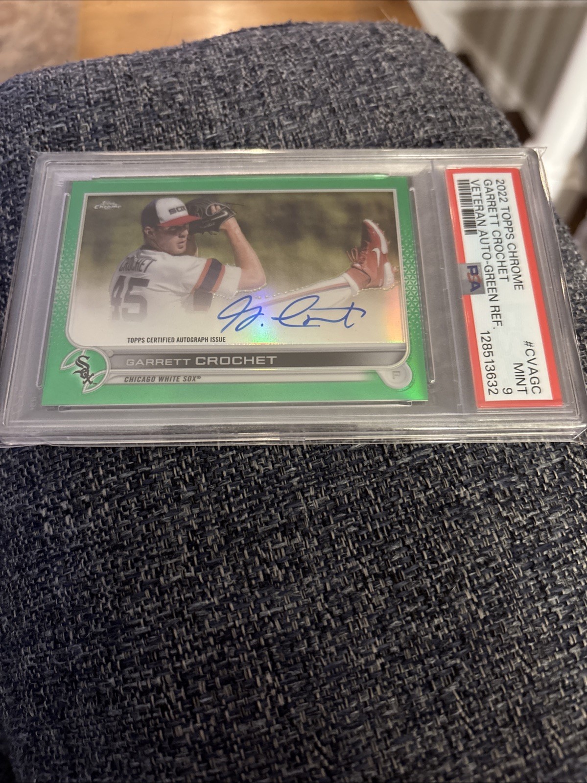 2022 Topps Chrome - Chrome Veteran Autographs Garrett Crochet #CVA-GC Green Refractor /99 (AU)