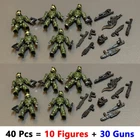 LOT 40 HALO MEGA BLOKS UNSC DARK GREEN SPARTAN MARK IV MINI FIGURE 97520 TOYS
