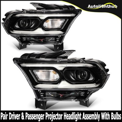 Pair Left Right LED DRL Projector Headlight  W/ Bulb For Dodge Durango 2021-2025