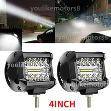 4" 18000LM LED Work Light Bar Spot Pods Fog Lamp Offroad Driving Truck ATV