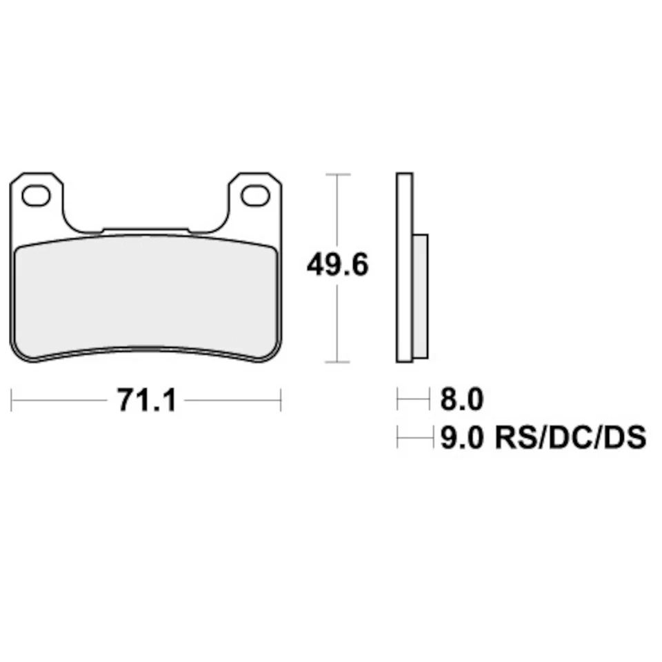 Pastillas de freno delanteras para KAWASAKI NINJA 1000 H2 SX SE ABS 2019-2020 DS-1 RR SBS Foto 2 de 4