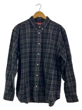 Supreme 24aw Plaid Flannel Shirt Long Sleeve Shirt L Cotton BLK Check