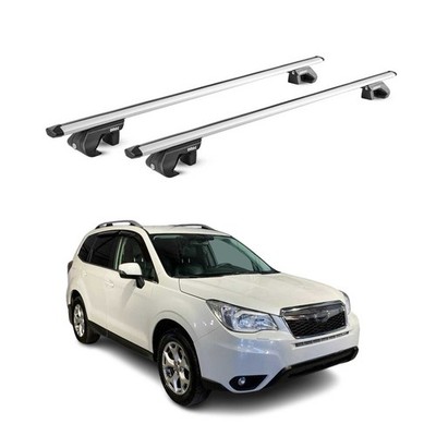 For Subaru Forester 2014-2018 OMAC G004339 Gray Raised Roof Rails Cross Bars