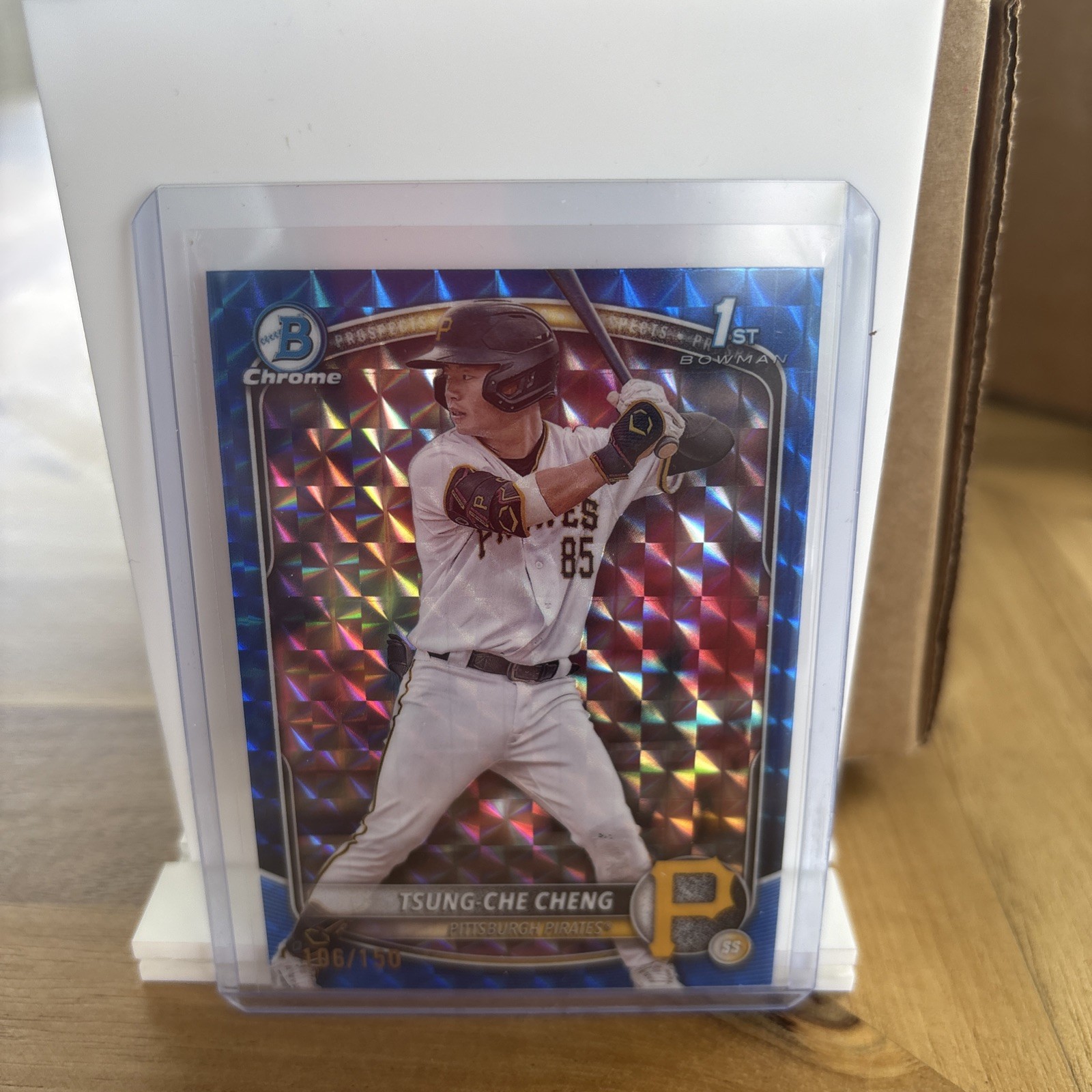 Tsung-Che Cheng 2025 Bowman Chrome Blue Geo Refractor 44/150 #BCP-95, Pirates