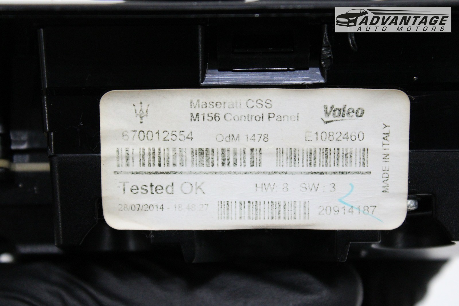 2014-2016 MASERATI QUATTROPORTE DASH HVAC AC HEATER CLIMATE CONTROL SWITCH OEM