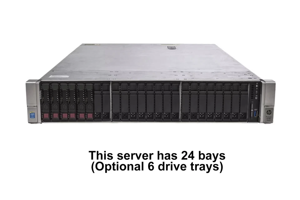 HP ProLiant DL380 G9 Server 2x E5-2660 V4 = 28 Cores P440ar 64GB RAM 6x trays - Image 3 of 4