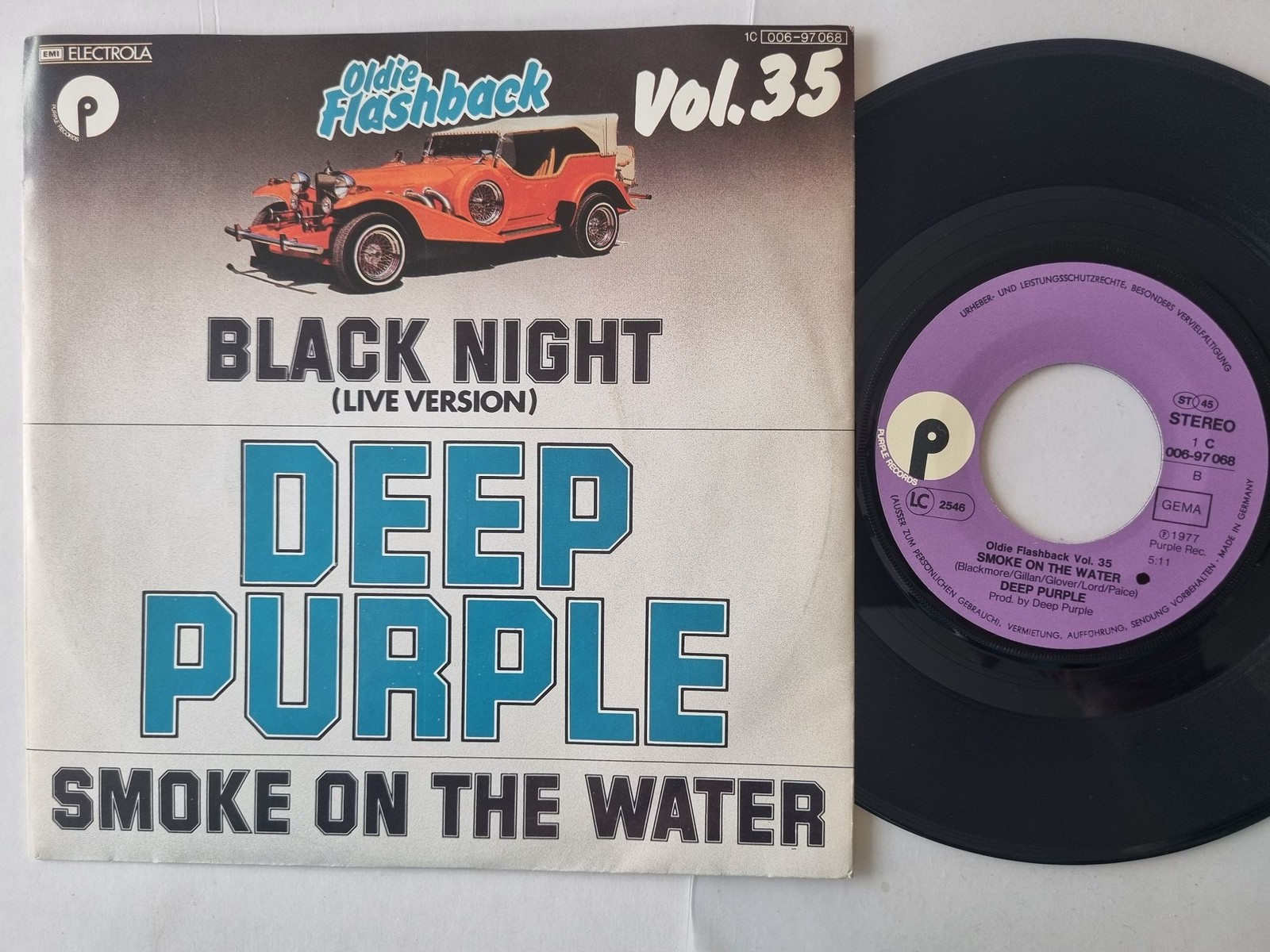 Deep Purple - Black Night / Smoke on the Water 7'' Vinyl Germany