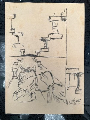 Salvador Dali Zeichnung auf Papier (Handmade) signiert und gestempelt Mischte... - Bild 1 von 4
