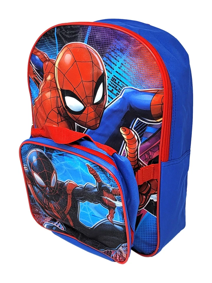 Marvel Spider-Man Mochila Bolsa de Almuerzo Aislada Juego de 3 Piezas con Bolígrafo Foto 3 de 4