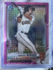 2021 Bowman Chrome Hunter Bishop Pink Mojo /199 San Francisco Giants #BCP-18