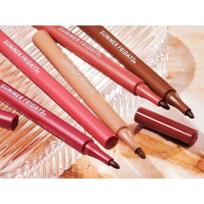 Summer Fridays Authentic Flushed Lip Stain 12HR Long-Lasting Lip Tint 6 Colors