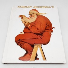 Norman Rockwell's Christmas Book Hardcover Santa Art Holiday Stories Abrams