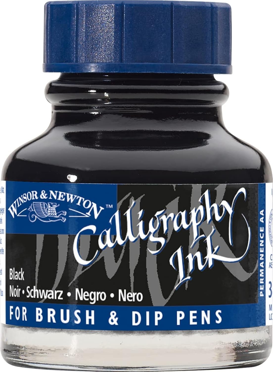 Winsor & Newton Calligraphy Ink Pigment 30ml Black For Dip Pen Fountain Pen - Image 5