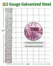 12 Gauge 295ft Field Fence Roll Graduated Mesh Galvanized Wire for Cattle Horses