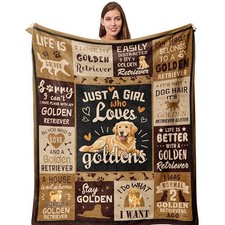 Gifts for Women Blanket, Gifts for 60x50 inch Golden Retriever