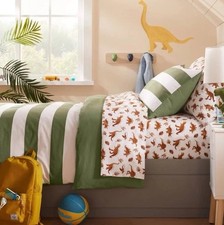TWIN Dinosaur 3Pc Sheet Set 100 Cotton TC220 Brushed Softness Bedding Kids