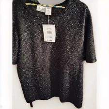 New Kathie Lee Women Plus 26/28W Black Fuzzy ...
