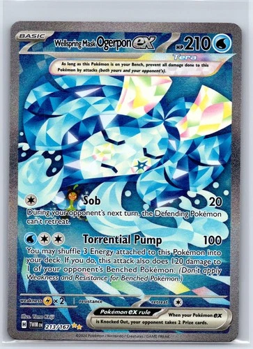Wellspring Mask Ogerpon ex 213/167 Twilight Masquerade Pokemon Holo NM/M 603b-51