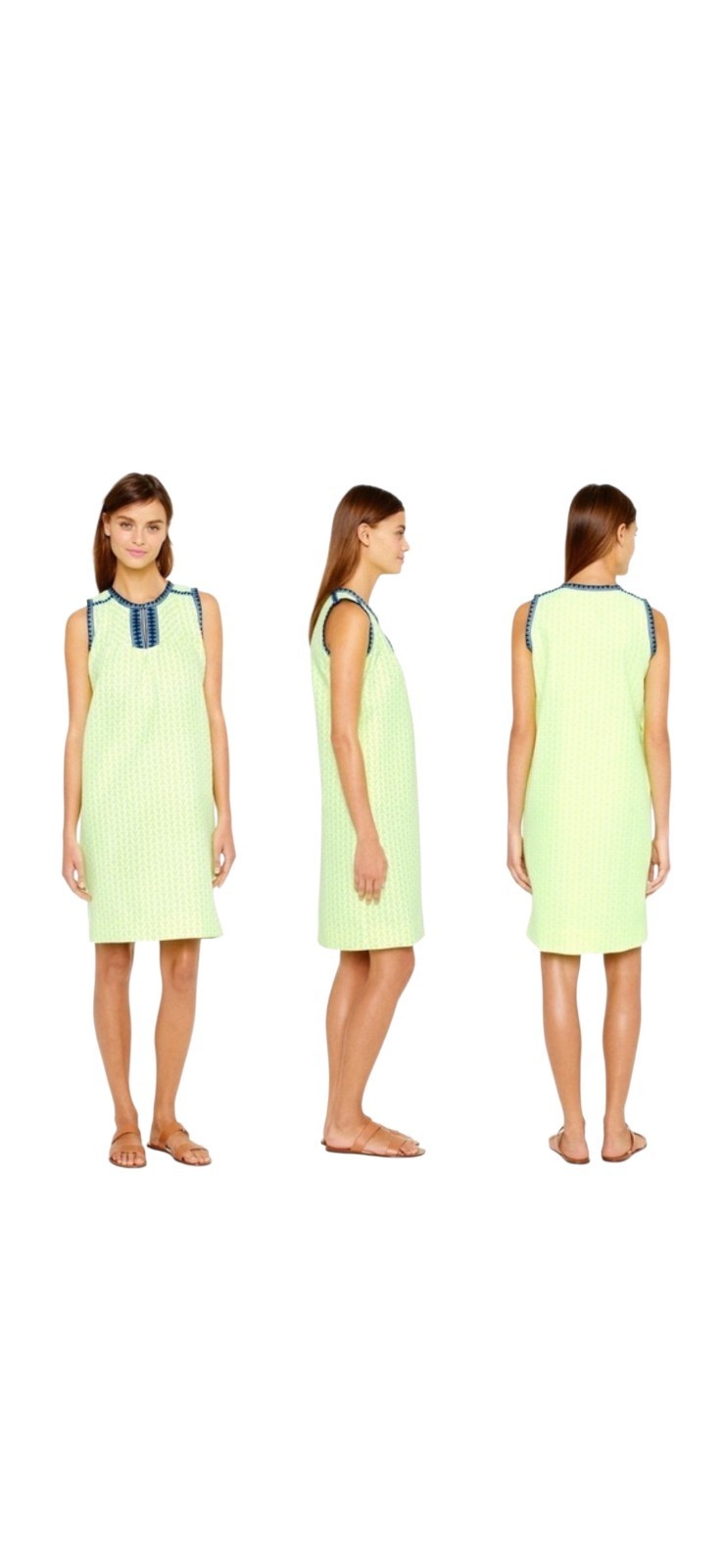 J Crew Size 00 Neon Arrow Shift Dress Textured Jacquard Pattern Pockets Preppy