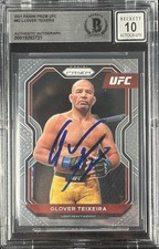 Glover Teixeira Signed 2021 Panini Prizm #82 BAS Autograph Grade 10 Card