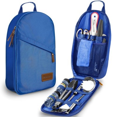 12 Piece Camp Kitchen Cooking Utensil Set Travel Organizer Grill Accessories ...
