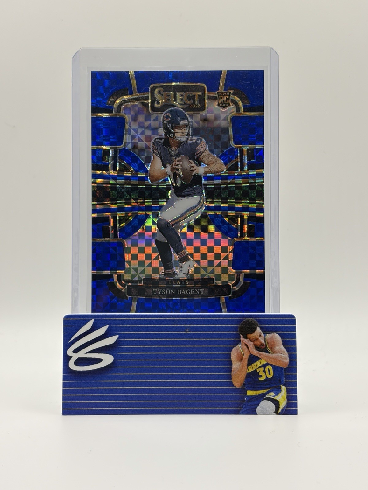 2023 Panini Select - Concourse Tyson Bagent #18 Blue Prizm /199 (RC)