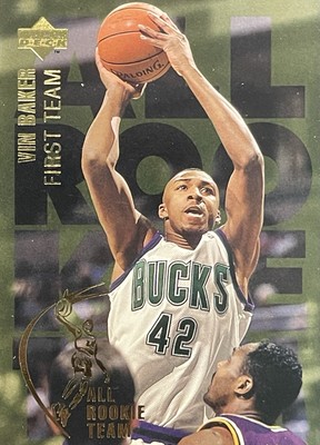 1994-95 Upper Deck All Rookie First Team VIN BAKER Milwaukee Bucks