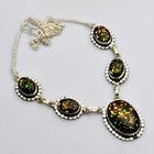 Doublet Opal Gemstone Ethnic Handmade Necklace Jewelry For Women 29 Gms AN 14724