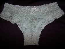 Victoria's Secret Cheeky Sage Green Lace Panties - Size XS