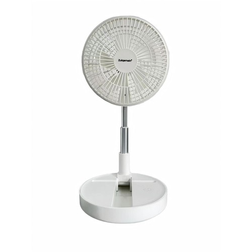 8 Zoll USB Faltbarer Schreibtischventilator Tragbar Weiß Lüfter mit Verstellbarer Höhe - Bild 1 von 11