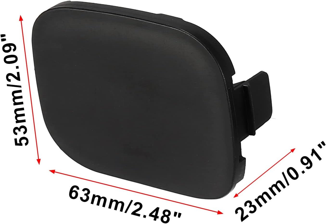 X AUTOHAUX Pair Black Front Bumper Tow Hook Towing Eye Cover Cap 