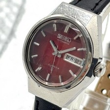 SEIKO Automatic Watch Women 2706-0250 Cut Glass Red