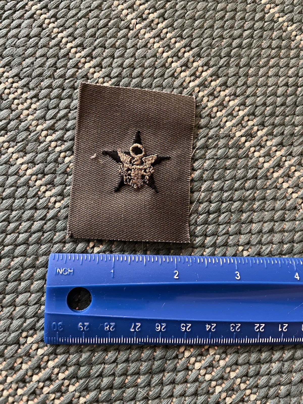 US Army General Staff Officer OD Subdued Branch Insignia Collar Patch