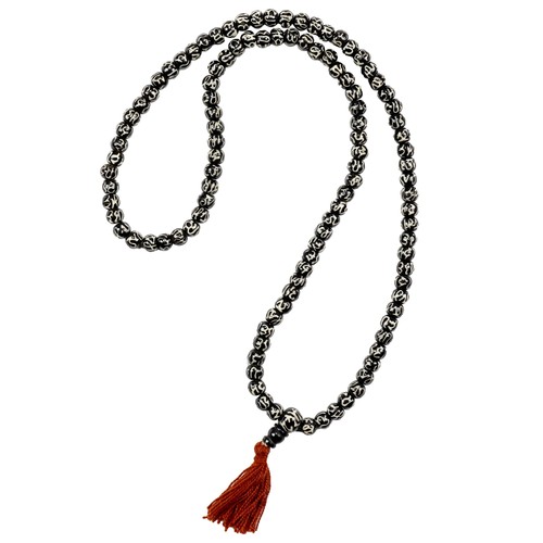 Gebetskette Mala Kette Perlen schwarz-weiß Halskette Meditationskette - Bild 18 von 34