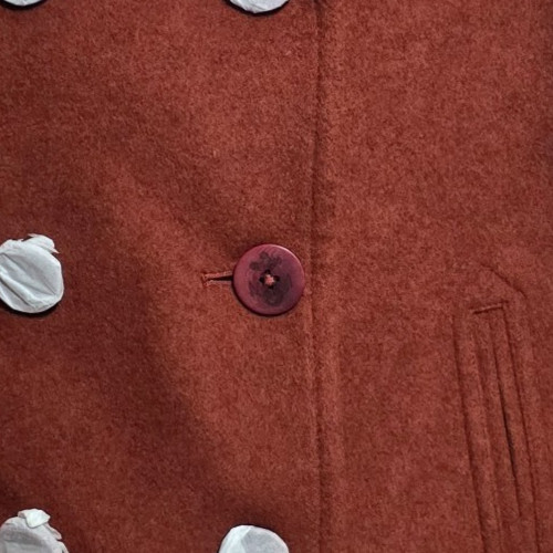 NWT - L.L. Bean Women's Italian Bellandi Lambswool Pea Coat Hickry Heather 10P* image 2