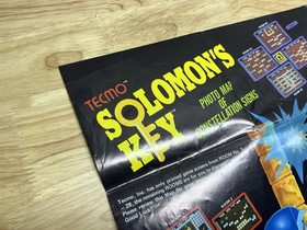 Tecmo Solomon's Key NES Photo Map Poster Nintendo 1987 Fold Out Insert