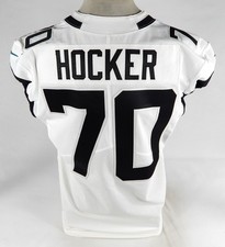 2020 Jacksonville Jaguars Jared Hocker #70 Game Issued White Jersey 46 DP74716