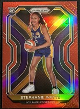 Stephanie Watts RC 2021 Panini Prizm WNBA /299 Prizms Red Los Angeles Sparks #98