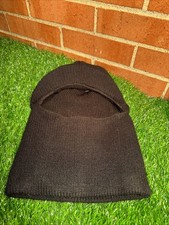 VTG 1982 Deadstock Black Knit Full Face Mask Balaclava With Hat Bill