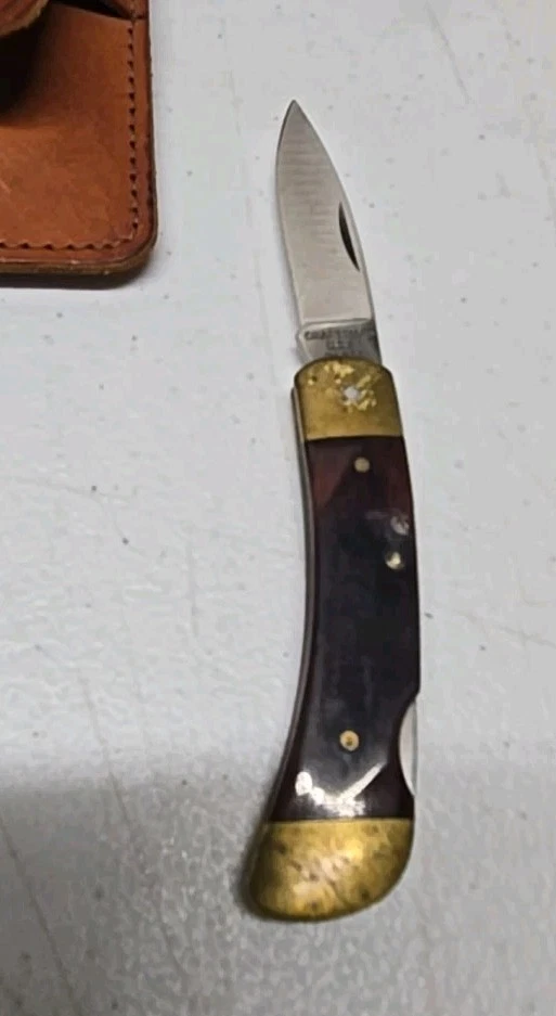 VINTAGE CRAFTSMAN 95231 POCKET KNIFE SINGLE BLADE LOCKBACK  Texas Ranger Sheath - Image 4 of 4