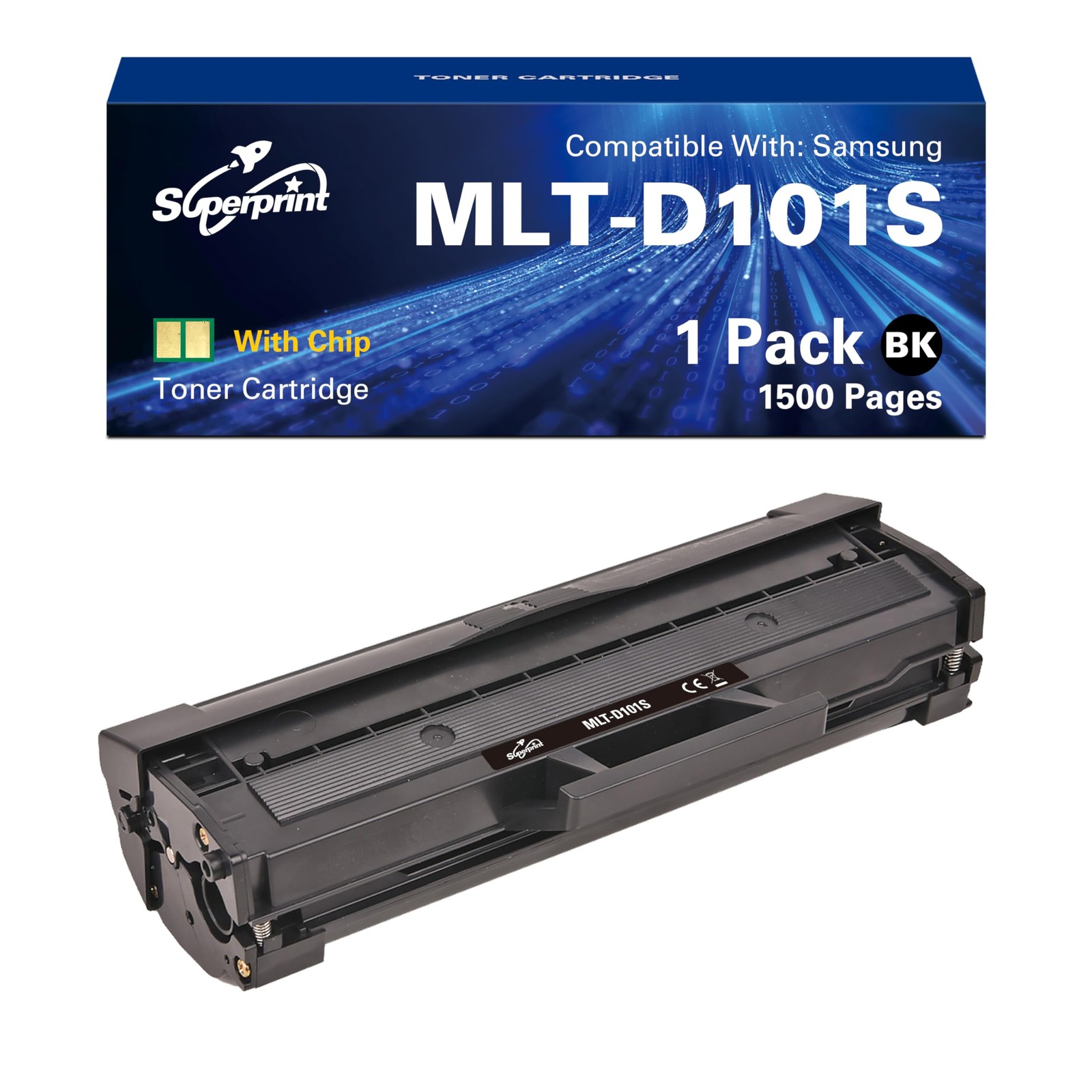 Cartouche toner D101S noir avec puce haute précision pour laser Samsung